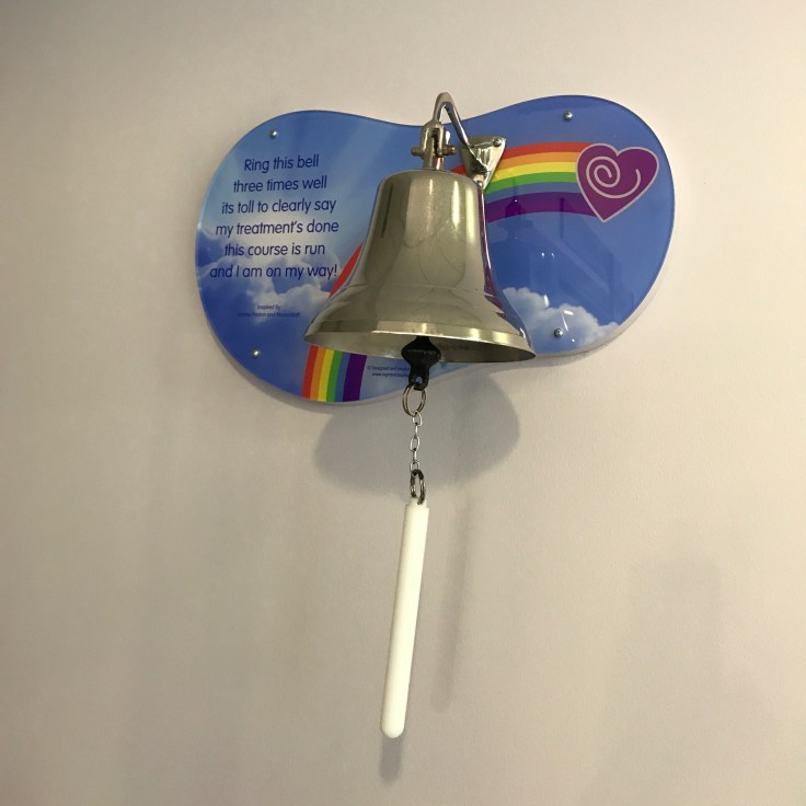 The bell patients ring at the end of their radiotherapy course