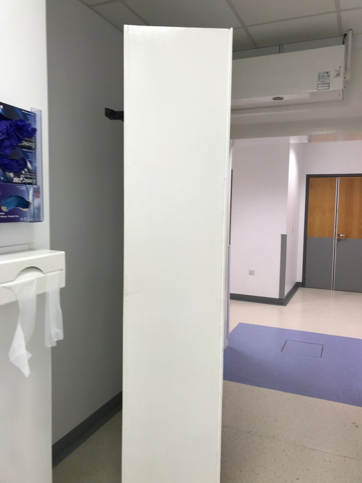 Radiotherapy treatment room door. It's THICK.