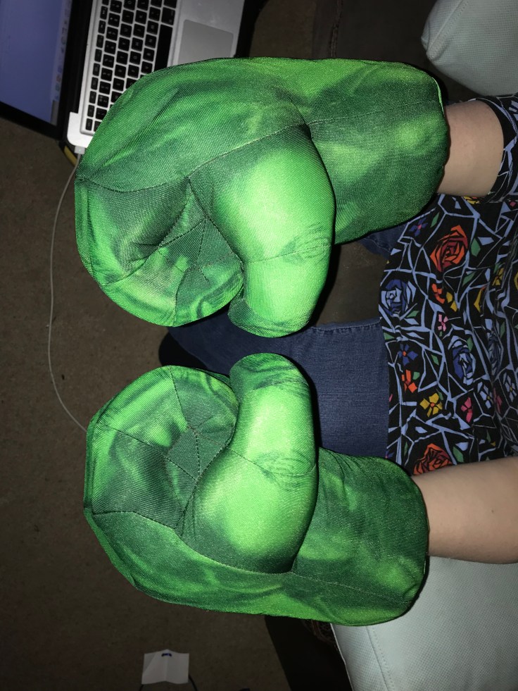 Dress up Hulk hands.
