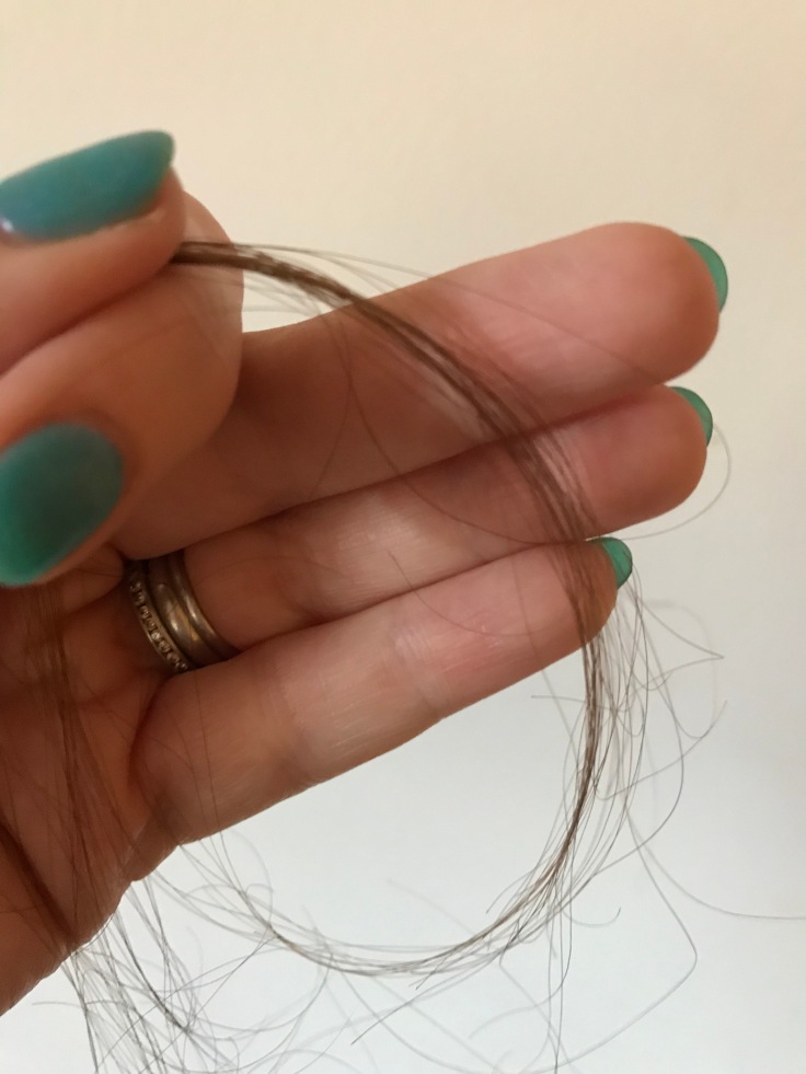 A small amount of hair that has come out